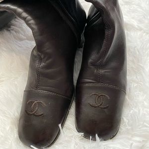 Chanel super soft chocolate brown boots